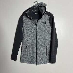 The North Face Jacket‎ Fleece Women's Gray Small Hooded Full Zip